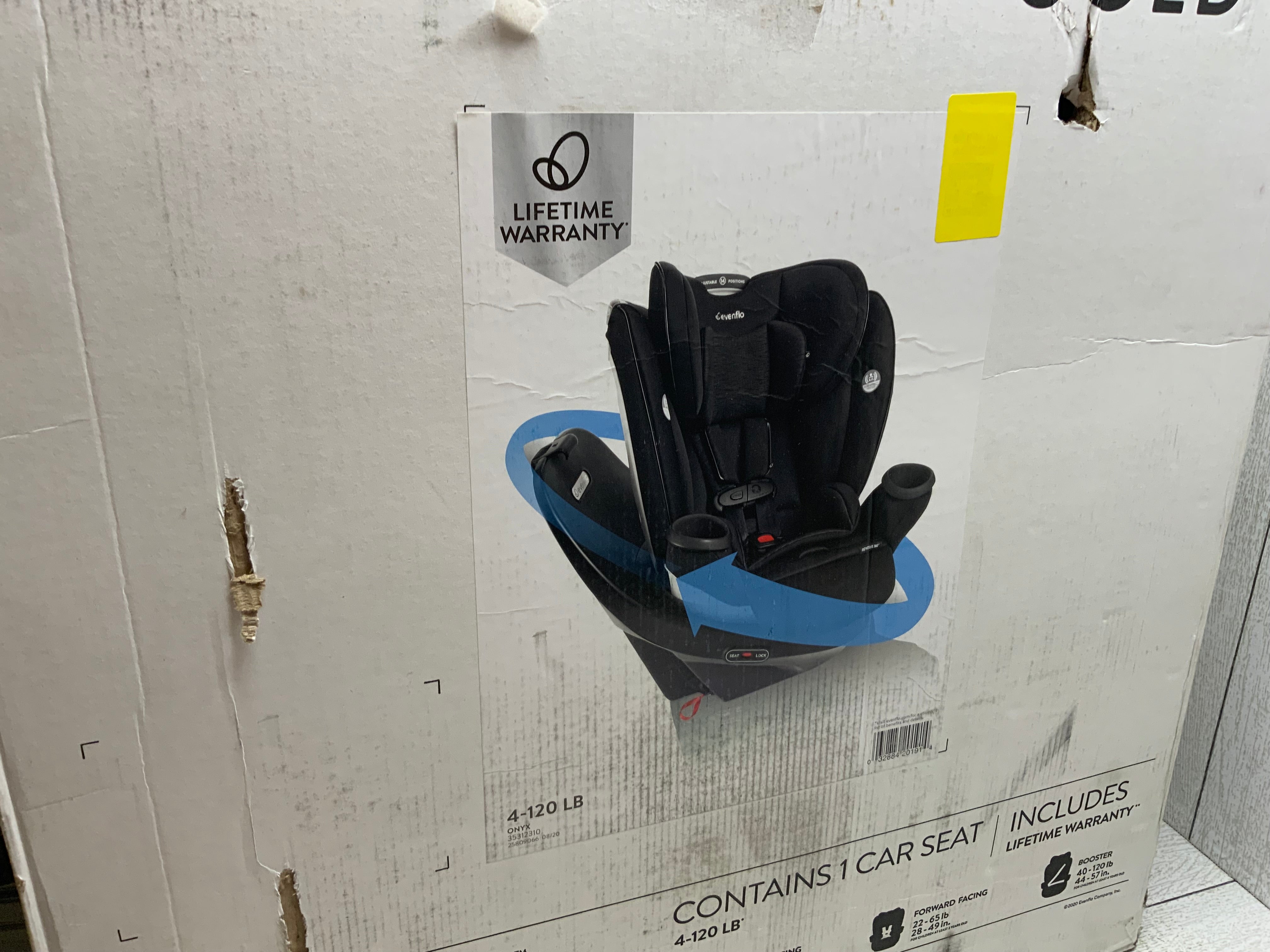 Evenflo 35312310 Gold Revolve 360 All in One Car Seat (Onyx Black) (Exp- 2032) (8064252772590)